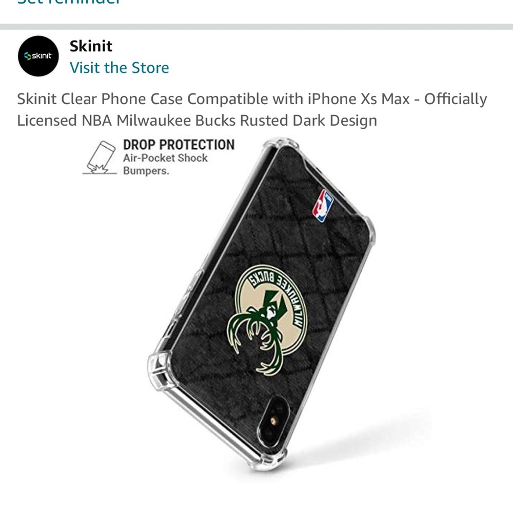 Milwaukee Bucks I-phone Xs Max Clear phone case
